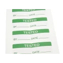 RS PRO Pre-Printed Adhesive Label, Self-Adhesive Tamperproof Vinyl Cloth, Green Text on White, 38mm x 13mm 450-6394