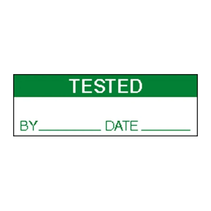 RS PRO Pre-Printed Adhesive Label, Self-Adhesive Tamperproof Vinyl Cloth, Green Text on White, 38mm x 13mm 450-6394