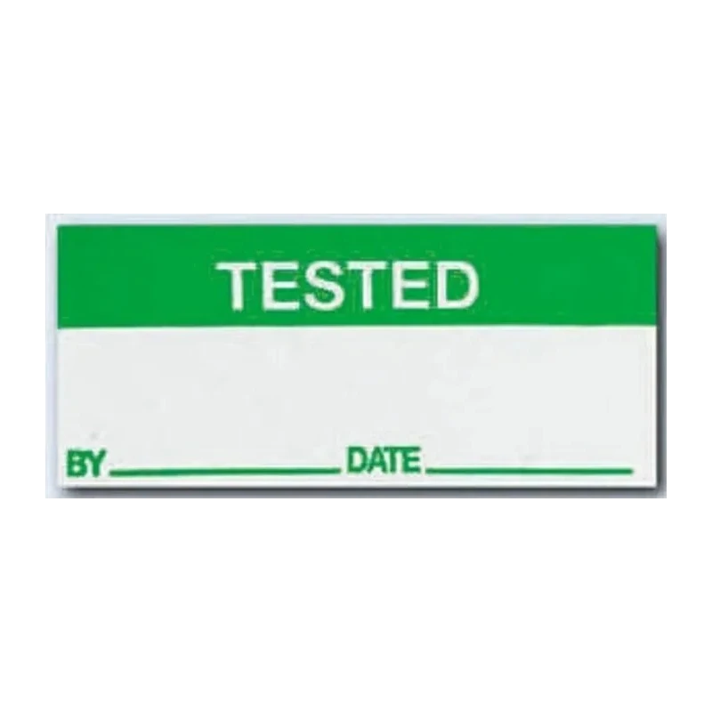 RS PRO Pre-Printed Adhesive Label, Self-Adhesive Tamperproof Vinyl Cloth, Green Text on White, 38mm x 13mm 450-6394