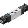 Festo 5/2 Solenoid Valve 24V dc Aluminium Alloy Body, 1000L/min Max Flow, Nitrile Rubber Seal VUVS-LK25-B52-D-G14-1B2-S