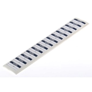 RS PRO Pre-Printed Adhesive Label Tested Blue Text White Background 38mm x 16mm 140 Per Pack 450-5975