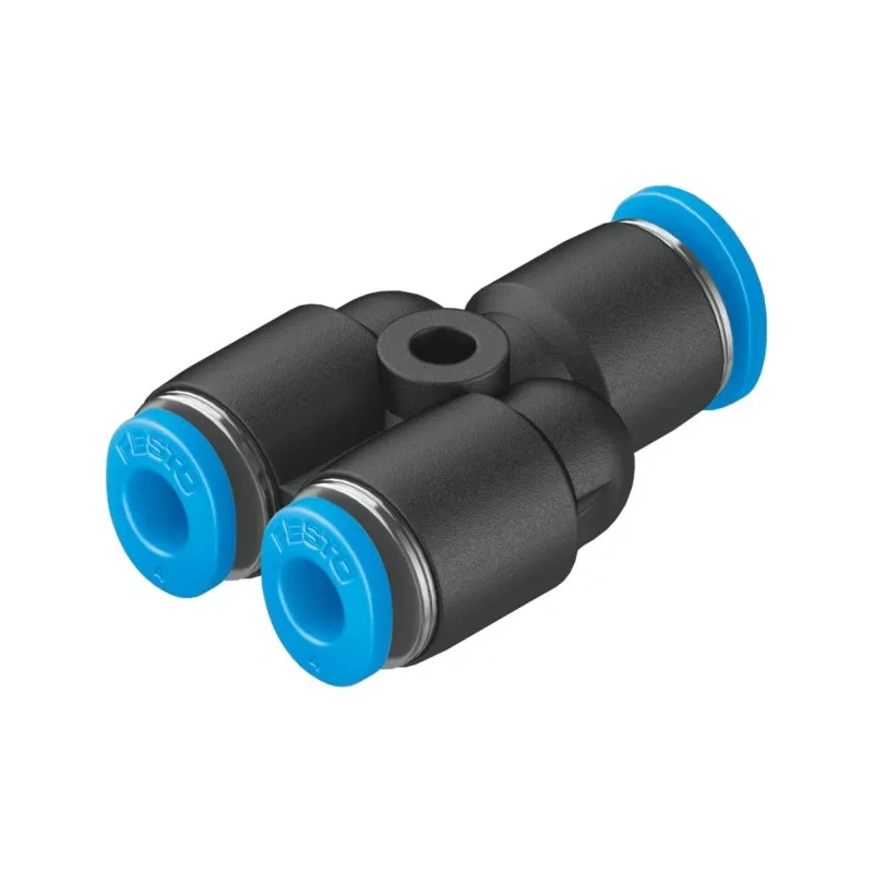 Festo Polybutylene Terephthalate Pneumatic Fitting Push-in 6 mm to Push-in 4 mm Y Tube-to-Tube Adaptor QSMY-6-4