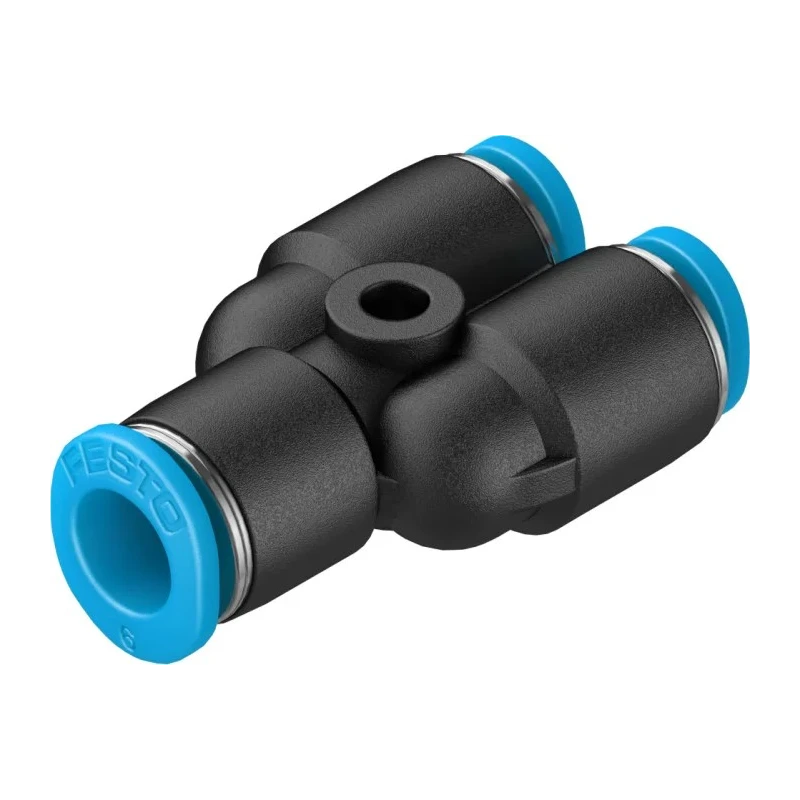 Festo Polybutylene Terephthalate Pneumatic Fitting Push-in 6 mm to Push-in 4 mm Y Tube-to-Tube Adaptor QSMY-6-4