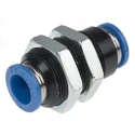 Festo Pneumatic Fitting QSS Series Push-In 10 mm Connection Size POM Nickel Plated Brass Stainless Steel QSS-10
