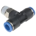 Festo QS Series Push-In T-Shape Pneumatic Fitting Threaded-to-Tube Connection Size 8 mm 14 bar QST-1/4-8