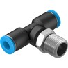 Festo Polybutylene Terephthalate Pneumatic Fitting Threaded-to-Tube Push-in 6 mm Male R 1/4 QS Series QST-1/4-6
