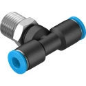 Festo Polybutylene Terephthalate Pneumatic Fitting Threaded-to-Tube Push-in 6 mm Male R 1/4 QS Series QST-1/4-6