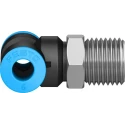 Festo Polybutylene Terephthalate Pneumatic Fitting Threaded-to-Tube Push-in 6 mm Male R 1/4 QS Series QST-1/4-6