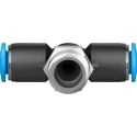 Festo Polybutylene Terephthalate Pneumatic Fitting Threaded-to-Tube Push-in 6 mm Male R 1/4 QS Series QST-1/4-6