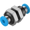 Festo Pneumatic Fitting Brass Nickel Plated Push In 4 mm Push-in 14 Bar Max Operating Pressure QSS-4