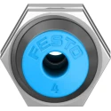 Festo Pneumatic Fitting Brass Nickel Plated Push In 4 mm Push-in 14 Bar Max Operating Pressure QSS-4