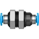 Festo Pneumatic Fitting Brass Nickel Plated Push In 4 mm Push-in 14 Bar Max Operating Pressure QSS-4