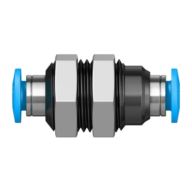Festo Pneumatic Fitting Brass Nickel Plated Push In 4 mm Push-in 14 Bar Max Operating Pressure QSS-4