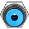 Festo Pneumatic Fitting Brass Nickel Plated Push In 4 mm Push-in 14 Bar Max Operating Pressure QSS-4