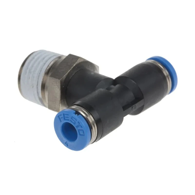 Festo Polybutylene Terephthalate Pneumatic Fitting Push-in 4 mm R 1/4 Male Threaded-to-Tube Connection QST-1/4-4
