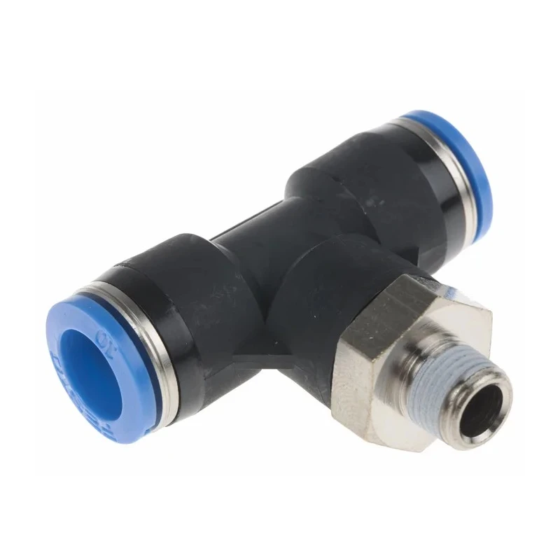 Festo Brass Pneumatic Fitting Push-in 10 mm Threaded-to-Tube 14 bar QS Series QST-1/8-10