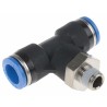 Festo Brass Pneumatic Fitting Push-in 10 mm Threaded-to-Tube 14 bar QS Series QST-1/8-10