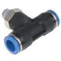 Festo Brass Pneumatic Fitting Push-in 10 mm Threaded-to-Tube 14 bar QS Series QST-1/8-10