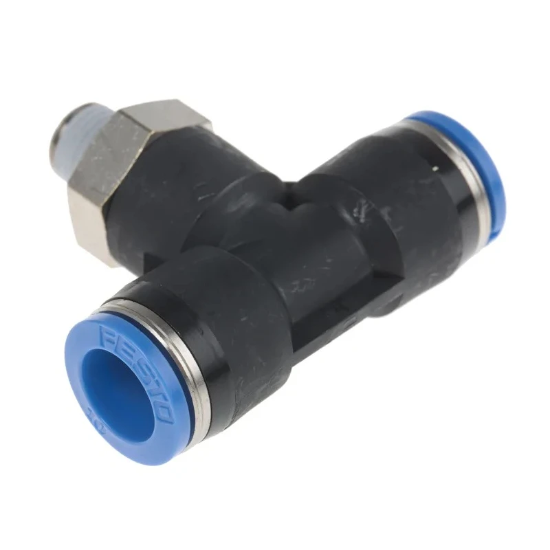 Festo Brass Pneumatic Fitting Push-in 10 mm Threaded-to-Tube 14 bar QS Series QST-1/8-10