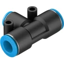Festo Pneumatic Fitting Tee Tube-to-Tube Adapter Push-in 10 mm, Maximum Operating Pressure 14 bar, Maximum QST-10-6