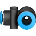 Festo Pneumatic Fitting Tee Tube-to-Tube Adapter Push-in 10 mm, Maximum Operating Pressure 14 bar, Maximum QST-10-6