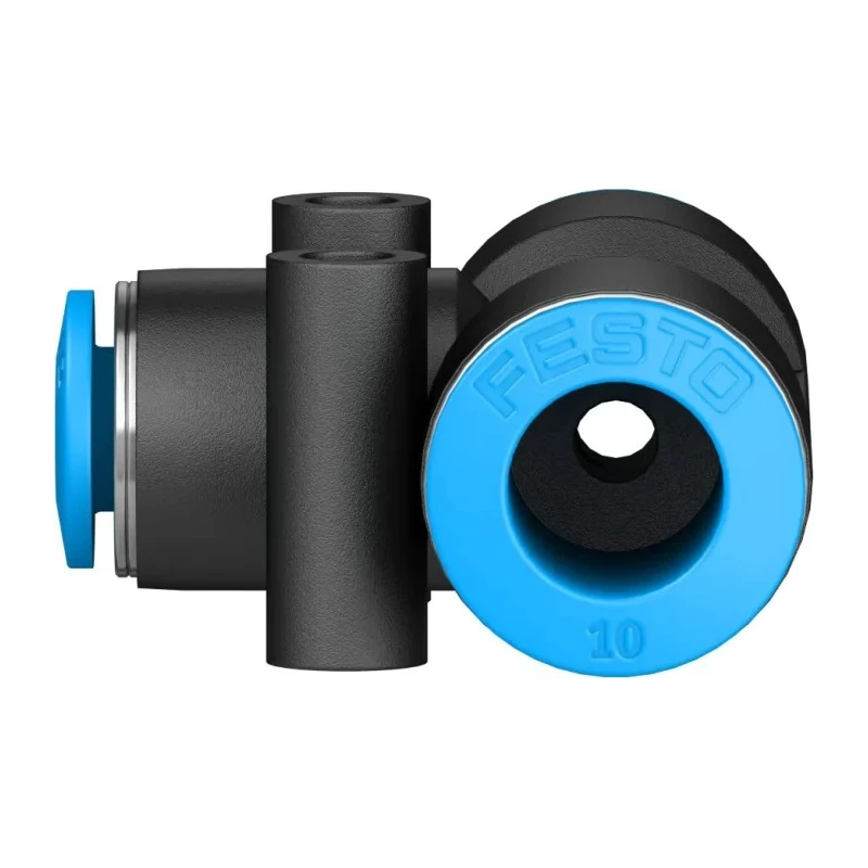 Festo Pneumatic Fitting Tee Tube-to-Tube Adapter Push-in 10 mm, Maximum Operating Pressure 14 bar, Maximum QST-10-6