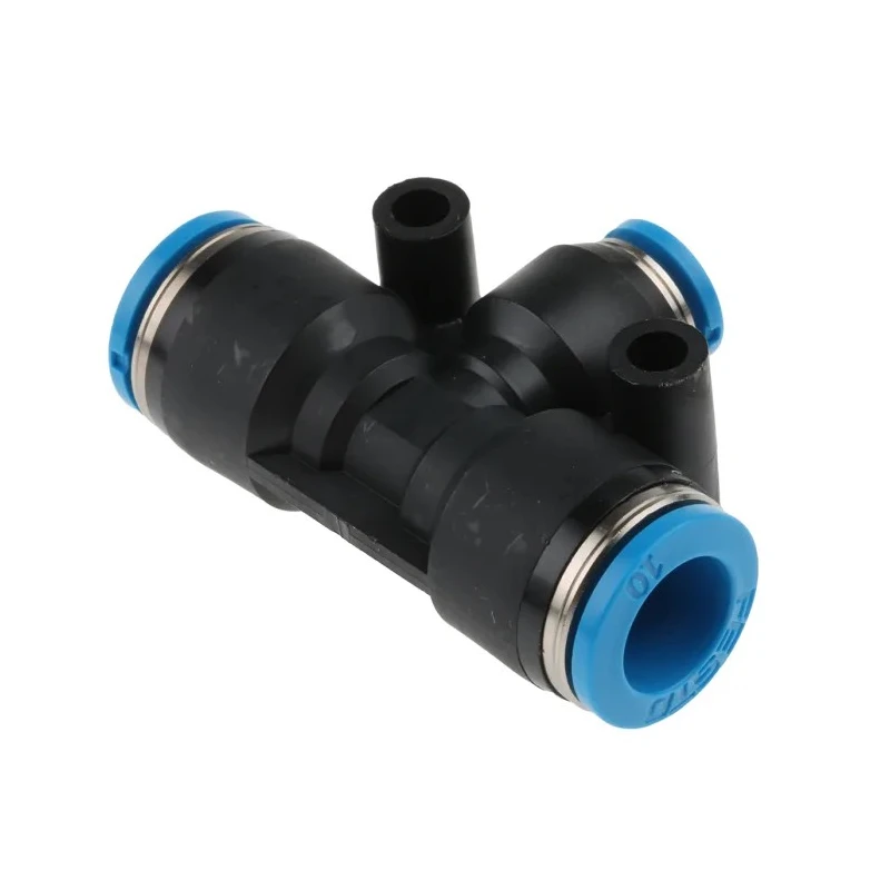 Festo Pneumatic Fitting Tee Tube-to-Tube Adapter Push-in 10 mm, Maximum Operating Pressure 14 bar, Maximum QST-10-6