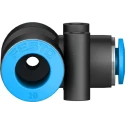 Festo Pneumatic Fitting Tee Tube-to-Tube Adapter Push-in 10 mm, Maximum Operating Pressure 14 bar, Maximum QST-10-6