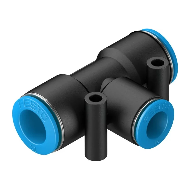 Festo Pneumatic Fitting Push-in Tee Tube-to-Tube Adapter 12 mm Threaded 14 bar Max Pressure QST-12-10