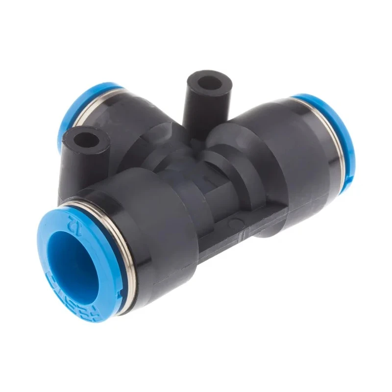 Festo Pneumatic Fitting Push-in Tee Tube-to-Tube Adapter 12 mm Threaded 14 bar Max Pressure QST-12-10