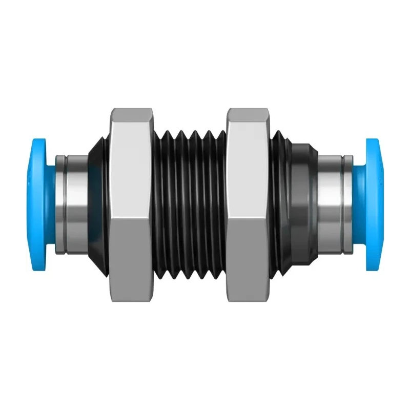 Festo Pneumatic Fitting Push In 6 mm Stainless Steel, POM, Polybutylene Terephthalate, Nitrile Rubber (NBR) QSS-6