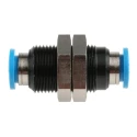 Festo Pneumatic Fitting Push In 6 mm Stainless Steel, POM, Polybutylene Terephthalate, Nitrile Rubber (NBR) QSS-6