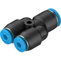Festo Polybutylene Terephthalate Pneumatic Fitting Push-in 6 mm to 4 mm 14 Bar Maximum Pressure QSY-6-4