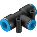 Festo Pneumatic Fitting Tee Tube-to-Tube Adapter Push-in 10 mm 14 Bar Max Pressure QST-10-8