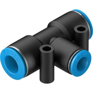 Festo Pneumatic Fitting Tee Tube-to-Tube Adapter Push-in 10 mm 14 Bar Max Pressure QST-10-8
