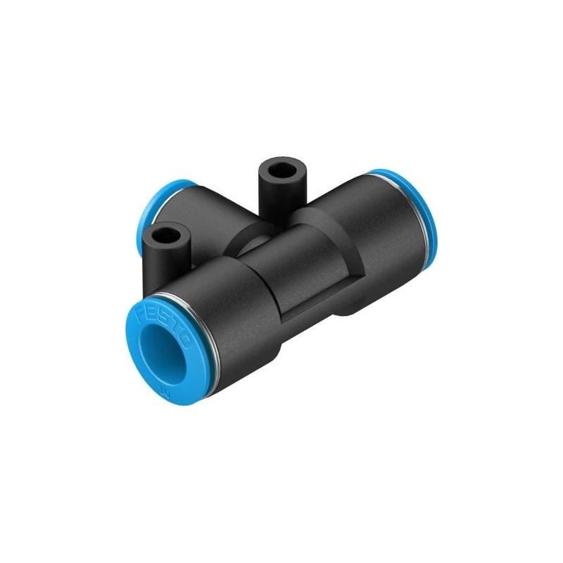Festo Pneumatic Fitting Tee Tube-to-Tube Adapter Push-in 10 mm 14 Bar Max Pressure QST-10-8