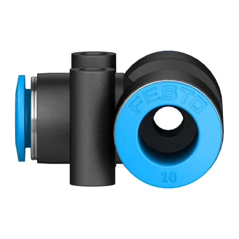 Festo Pneumatic Fitting Tee Tube-to-Tube Adapter Push-in 10 mm 14 Bar Max Pressure QST-10-8