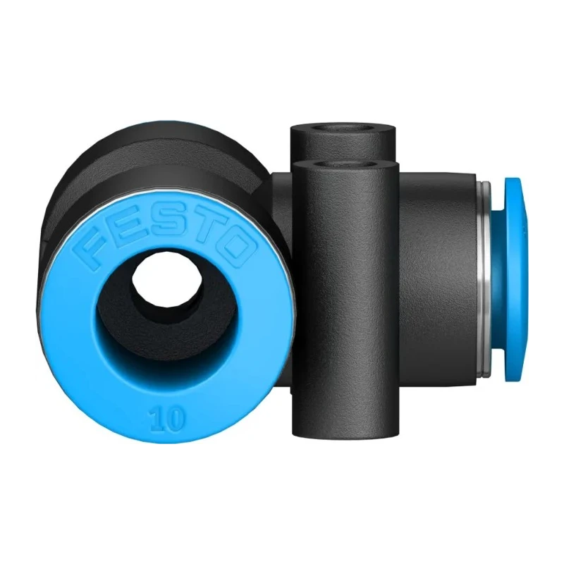 Festo Pneumatic Fitting Tee Tube-to-Tube Adapter Push-in 10 mm 14 Bar Max Pressure QST-10-8