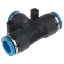 Festo Pneumatic Fitting Tee Tube-to-Tube Adapter Push-in 10 mm 14 Bar Max Pressure QST-10-8