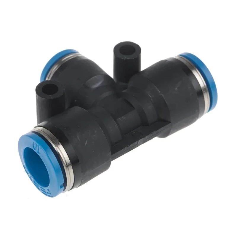 Festo Pneumatic Fitting Tee Tube-to-Tube Adapter Push-in 10 mm 14 Bar Max Pressure QST-10-8