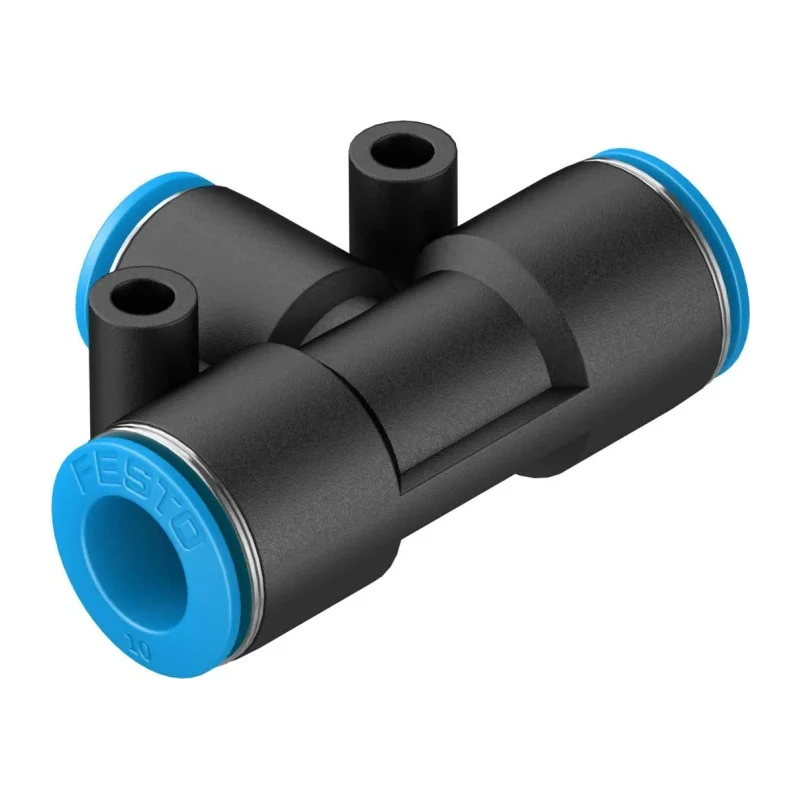 Festo Pneumatic Fitting Tee Tube-to-Tube Adapter Push-in 10 mm 14 Bar Max Pressure QST-10-8