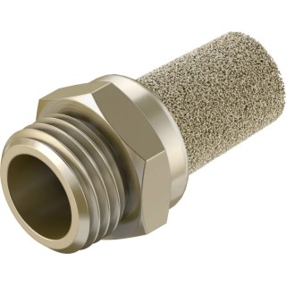 Festo AMTE Metal Pneumatic Silencer 1/4 in G Threaded Male 10 Bar 83dB Noise Reduction AMTE-M-LH-G14