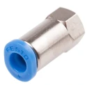 Festo QSMF Series Pneumatic Fitting 4mm Push-in Female M5 G Threaded-to-Tube Nickel Plated Brass QSMF-M5-4