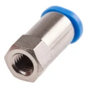 Festo QSMF Series Pneumatic Fitting 4mm Push-in Female M5 G Threaded-to-Tube Nickel Plated Brass QSMF-M5-4