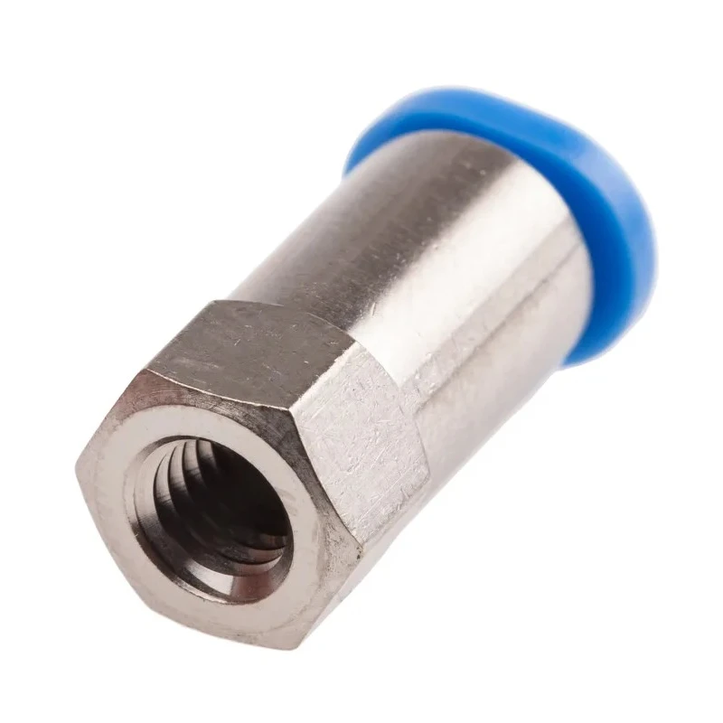 Festo QSMF Series Pneumatic Fitting 4mm Push-in Female M5 G Threaded-to-Tube Nickel Plated Brass QSMF-M5-4