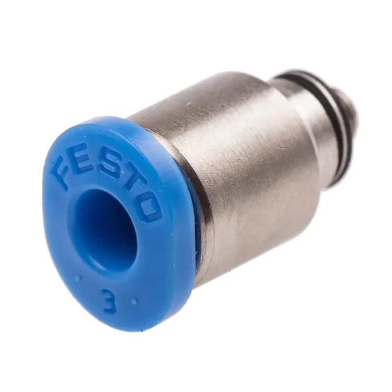 Festo Pneumatic Fitting 3mm Push-in Male Thread M3 G Nickel-Plated Steel 14 bar 80°C QSM-M3-3-I