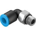 Festo Nickel Plated Brass 6mm Push-in Pneumatic Fitting Male M7 Threaded 90° QSML-M7-6