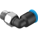 Festo Nickel Plated Brass 6mm Push-in Pneumatic Fitting Male M7 Threaded 90° QSML-M7-6