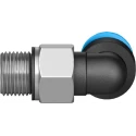 Festo Nickel Plated Brass 6mm Push-in Pneumatic Fitting Male M7 Threaded 90° QSML-M7-6