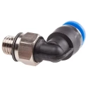 Festo Nickel Plated Brass 6mm Push-in Pneumatic Fitting Male M7 Threaded 90° QSML-M7-6